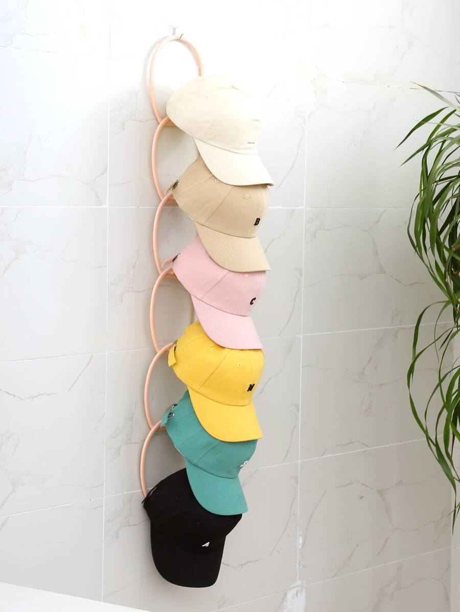 6pcs Stackable Hanging Hat Rack - Pink - View 1