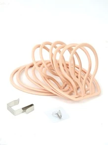 6pcs Stackable Hanging Hat Rack - Pink - View 3