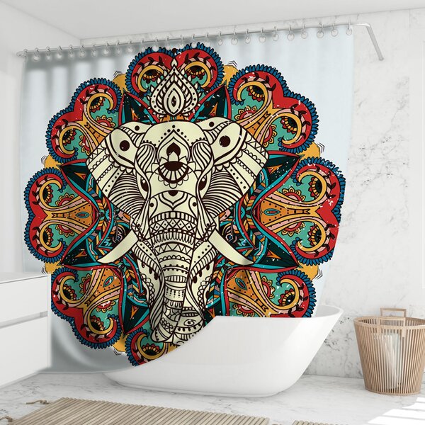 

Elephant Print Shower Curtain, Multicolor