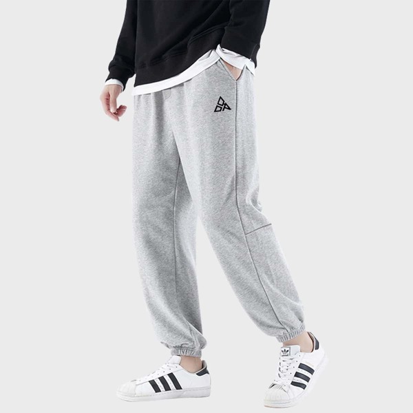 

Men Geo Print Sweatpants, Grey