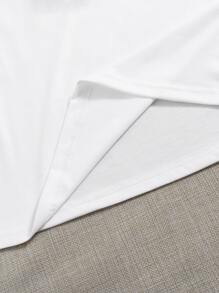 SHEIN Unity Letter Graphic Short Sleeve Tee - White - View 5