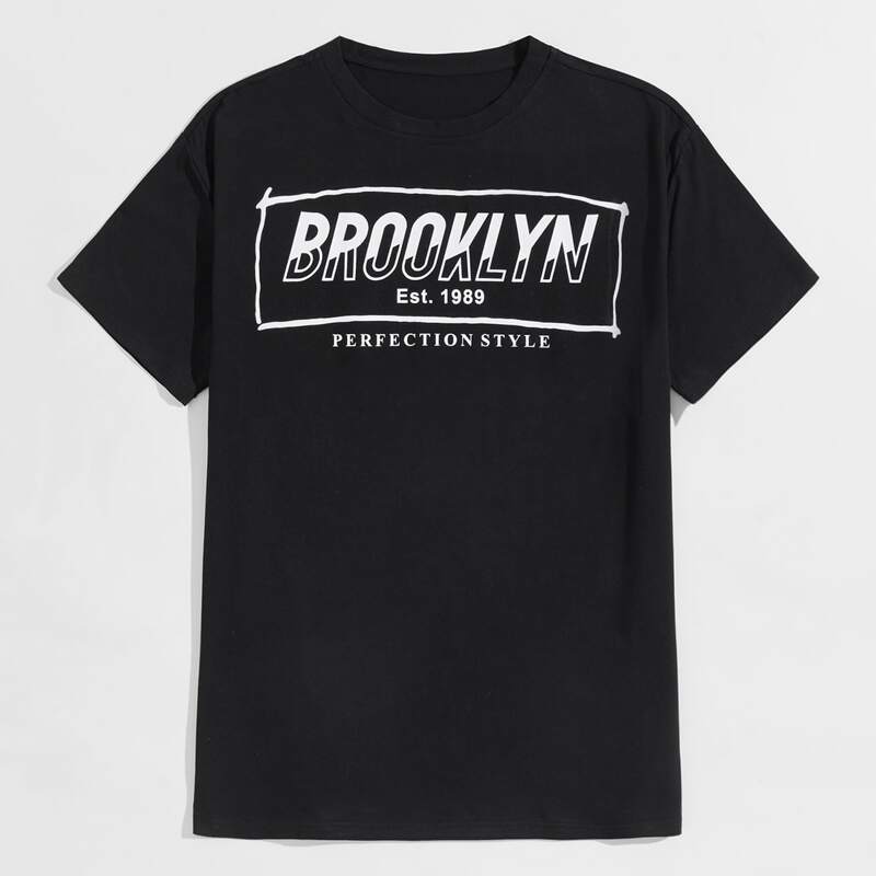 

Guys Letter Graphic Tee, Black