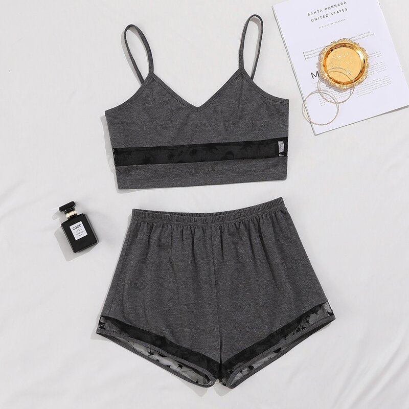 

Mesh Insert PJ Set, Dark grey