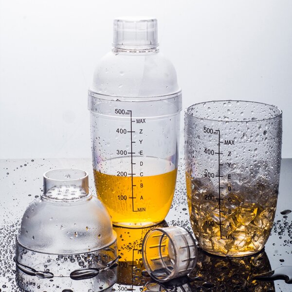 

1pc 500ml Cocktail Shaker, Clear