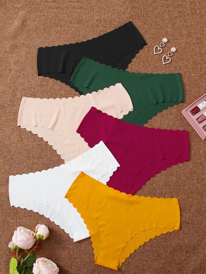 طقم سروال مقلم صدفي 6 قطع