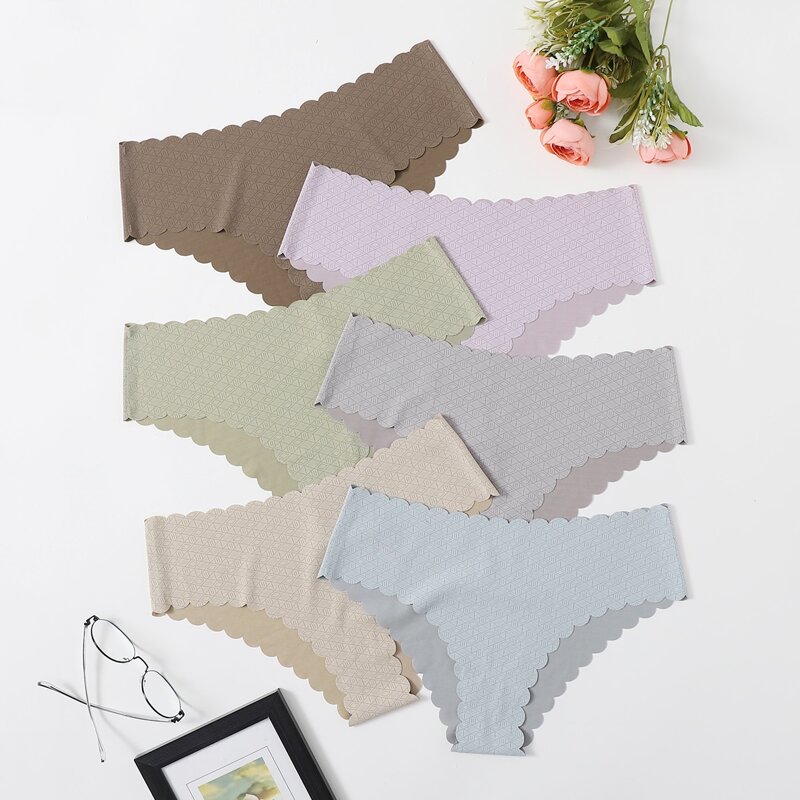 

6pack Scalloped Trim Panty Set, Multicolor