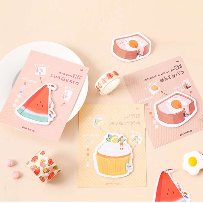 

1pc Random Cartoon Food Sticky Note, Multicolor