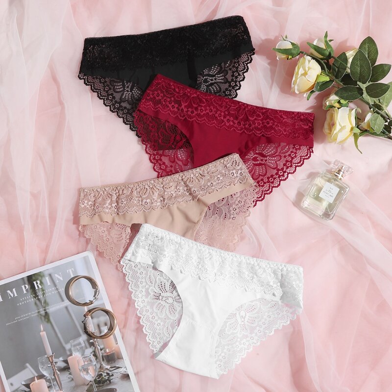 

4pack Lace Panty Set, Multicolor