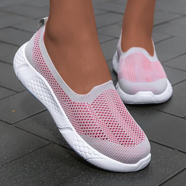 

Slip On Low Top Breathable Sneakers, Pink