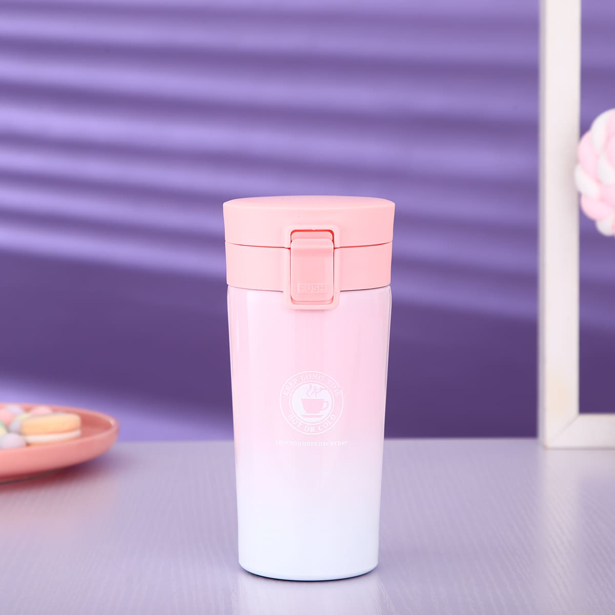 

Gradient Color Coffee Vacuum Cup, Pink