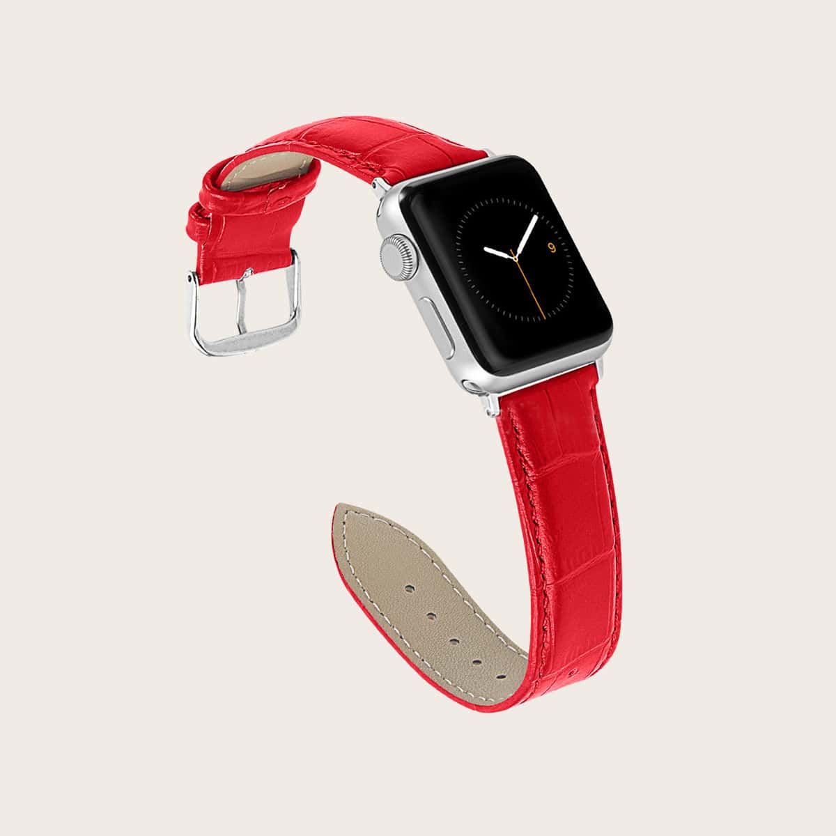 

Crocodile Pattern Apple Watchband, Red