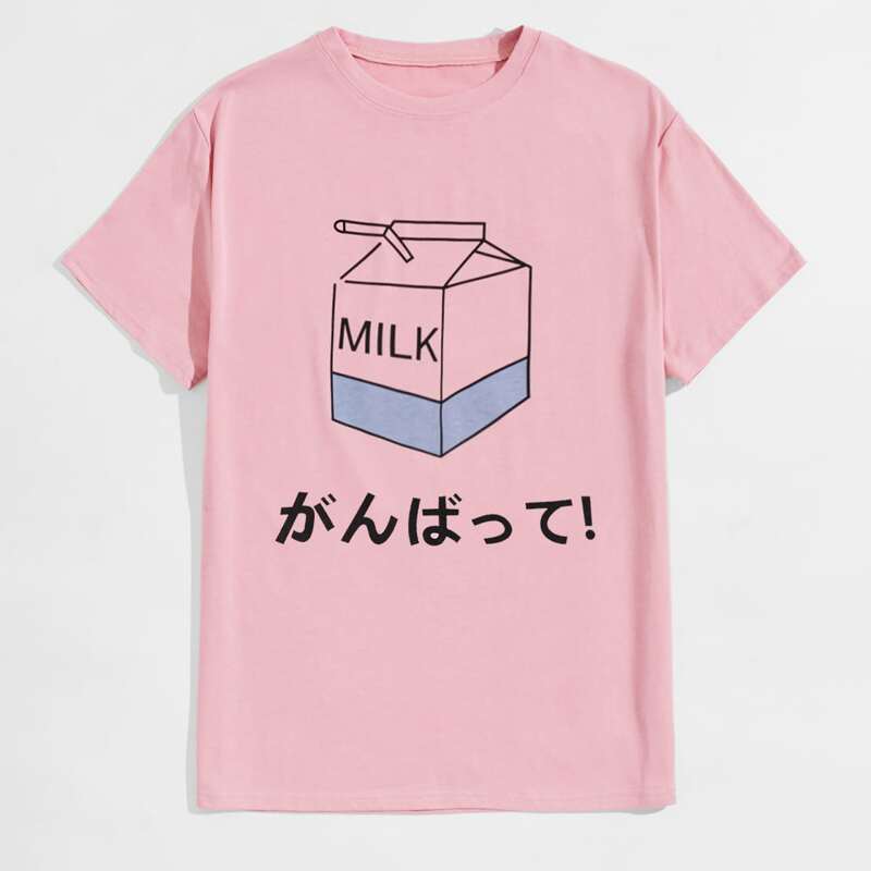 

Guys Letter Graphic Tee, Pink