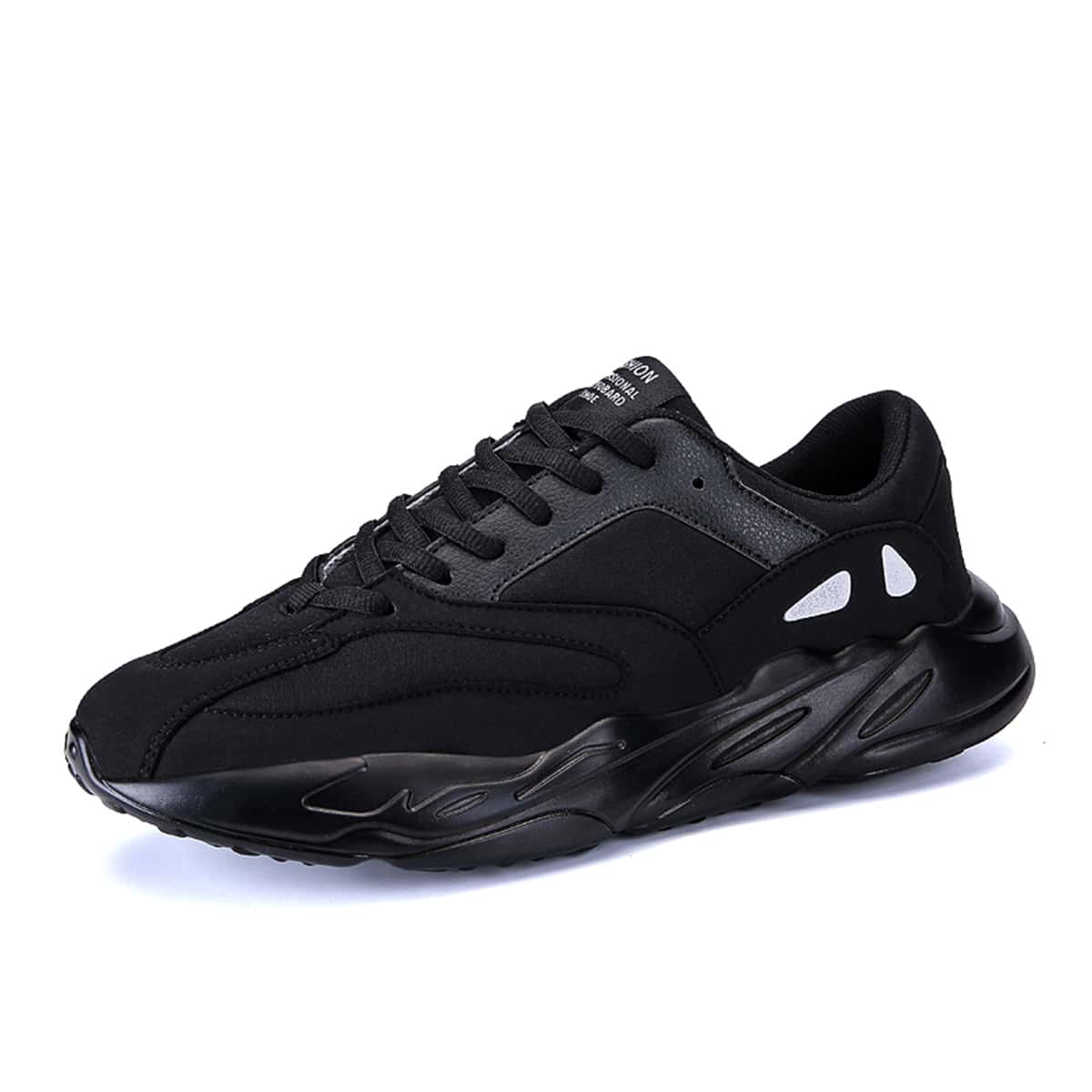 

Guys Solid Lace-up Sneakers, Black