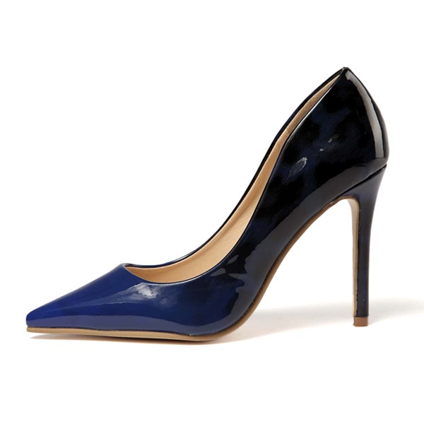 

Two Tone High Heeled Stiletto Court Pumps, Blue
