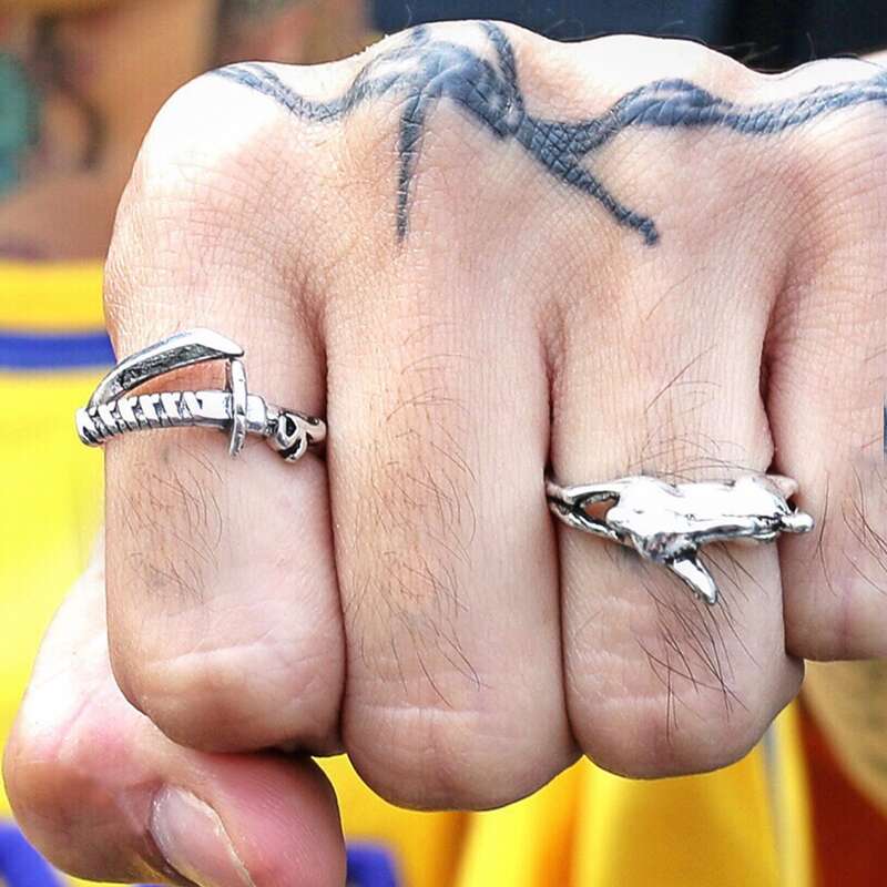 

2pcs Guys Creative Ring, Silver