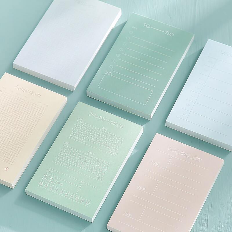 

80 Sheets Memo Pad, Multicolor