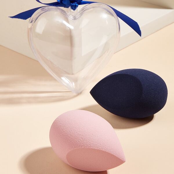 

2pcs Makeup Sponge, Multicolor