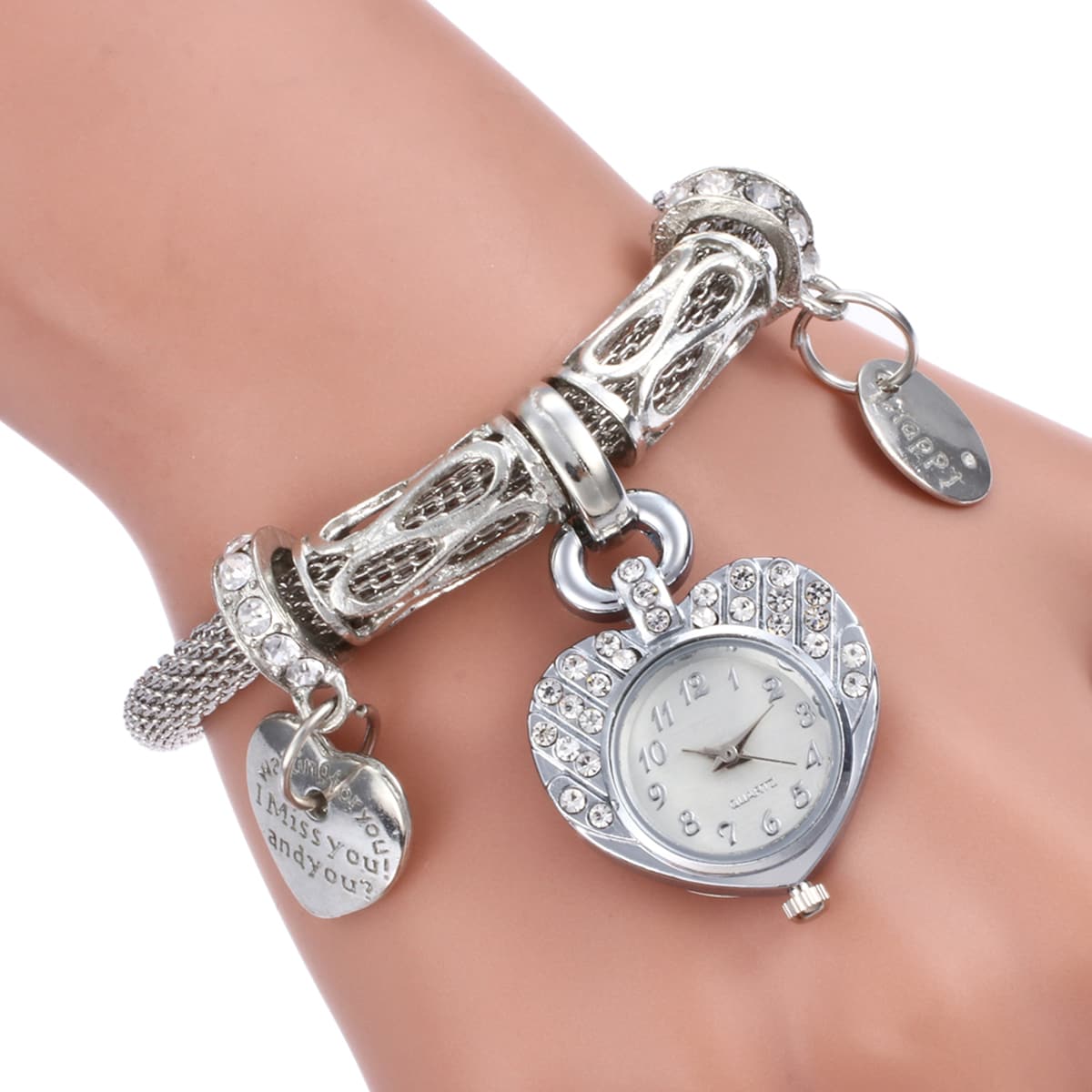 

Bracelet Design Heart Pendant Quartz Watch