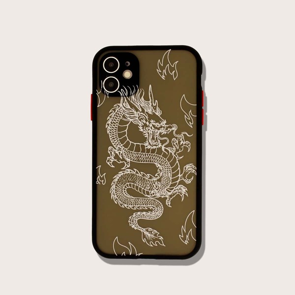 

Чехол для iPhone с узором китайского дракона, Белый