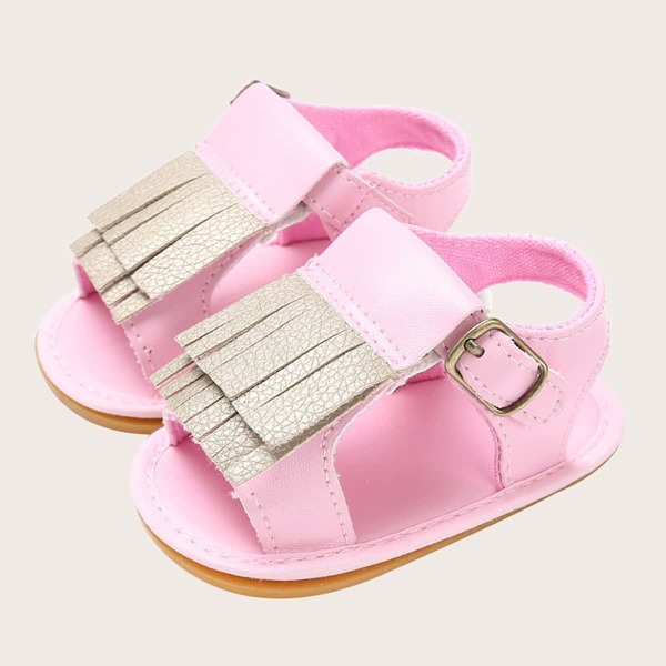 

Baby Girl Fringe Decor Sandals, Pink