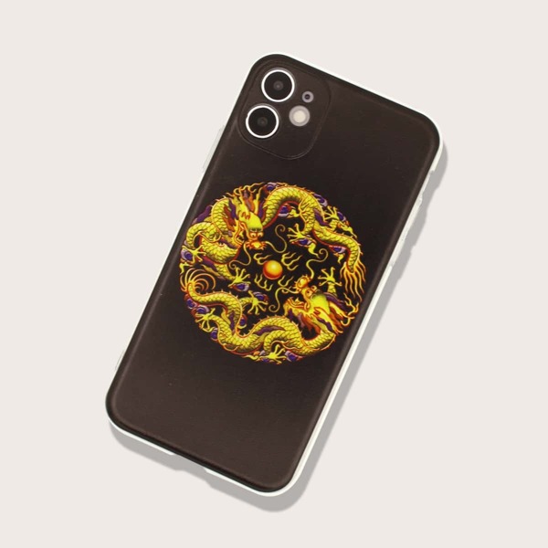 

Чехол для iPhone с узором китайского дракона, Многоцветный