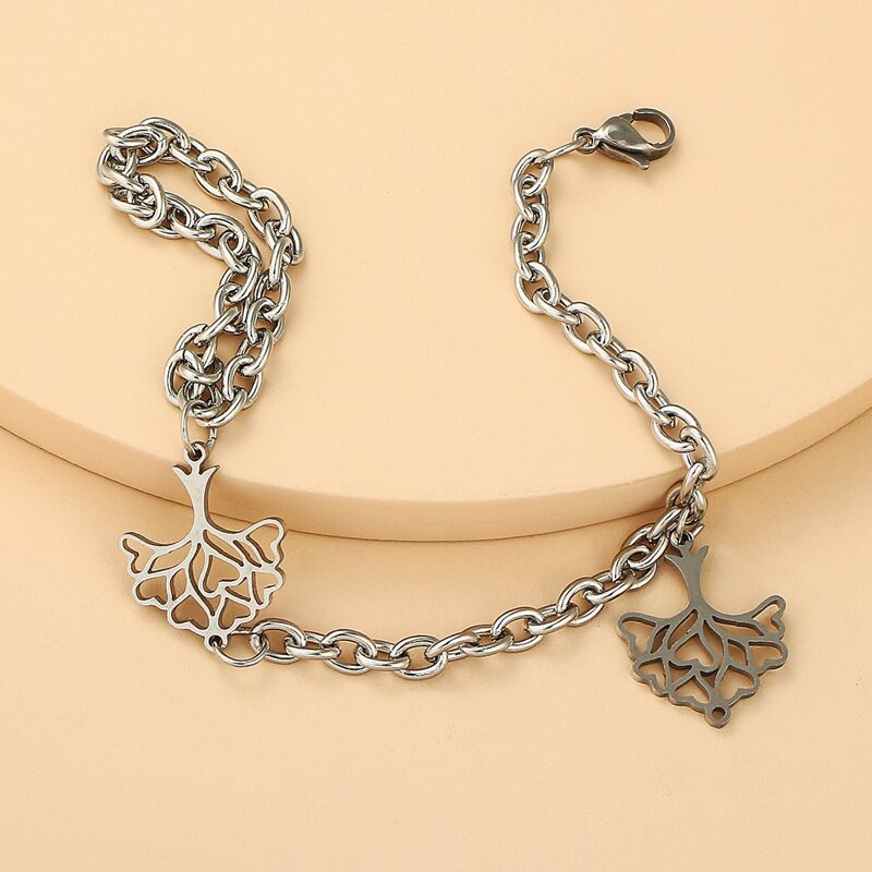 

1pc Tree Chain Bracelet, Silver