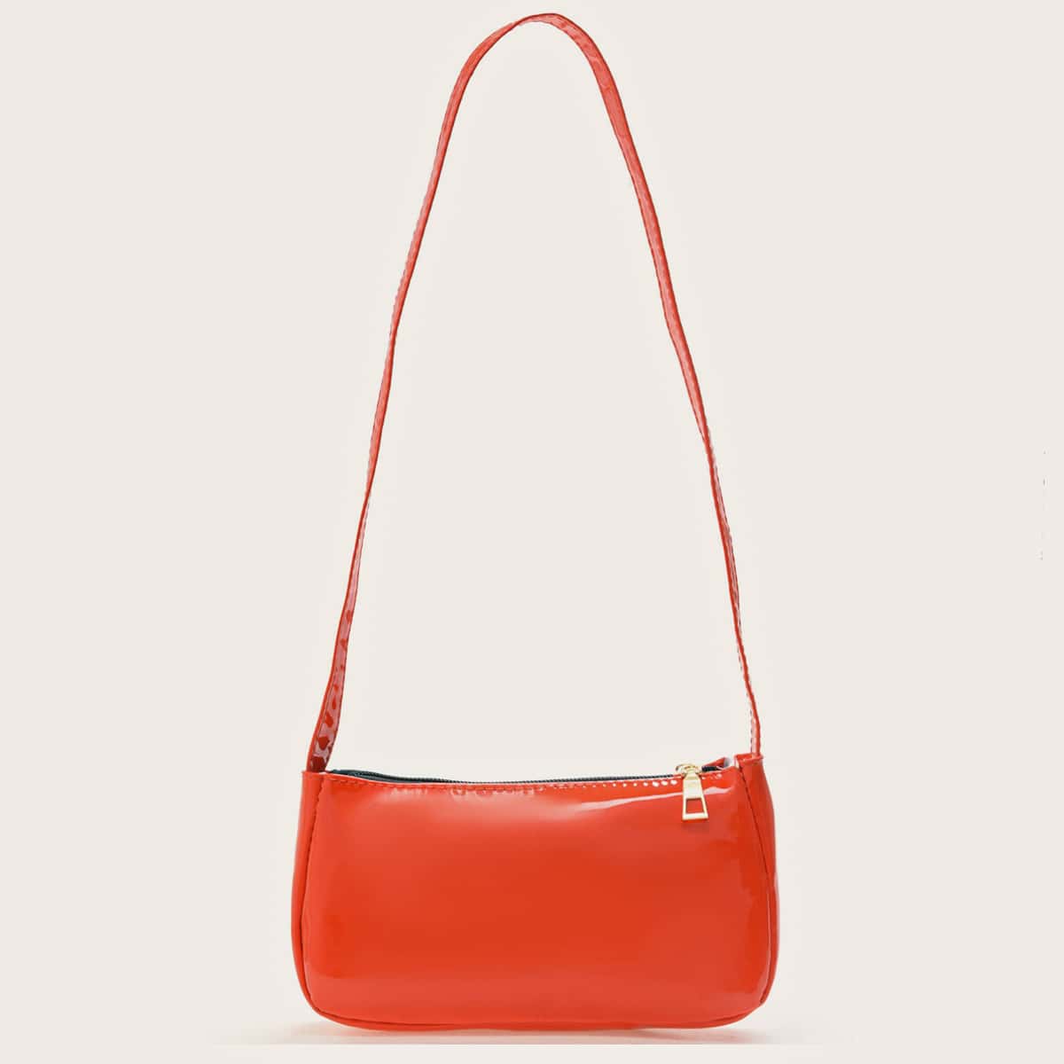 

Patent Leather Baguette Bag, Orange