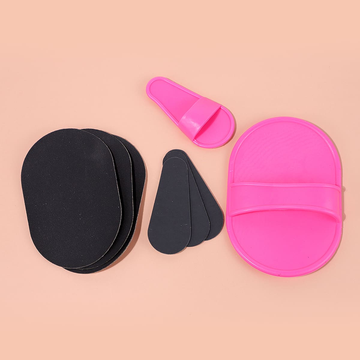 

8pcs Body Hair Removal Tool Set, Hot pink