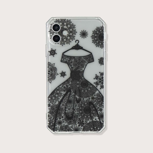 

Dress Print iPhone Case, Black and white