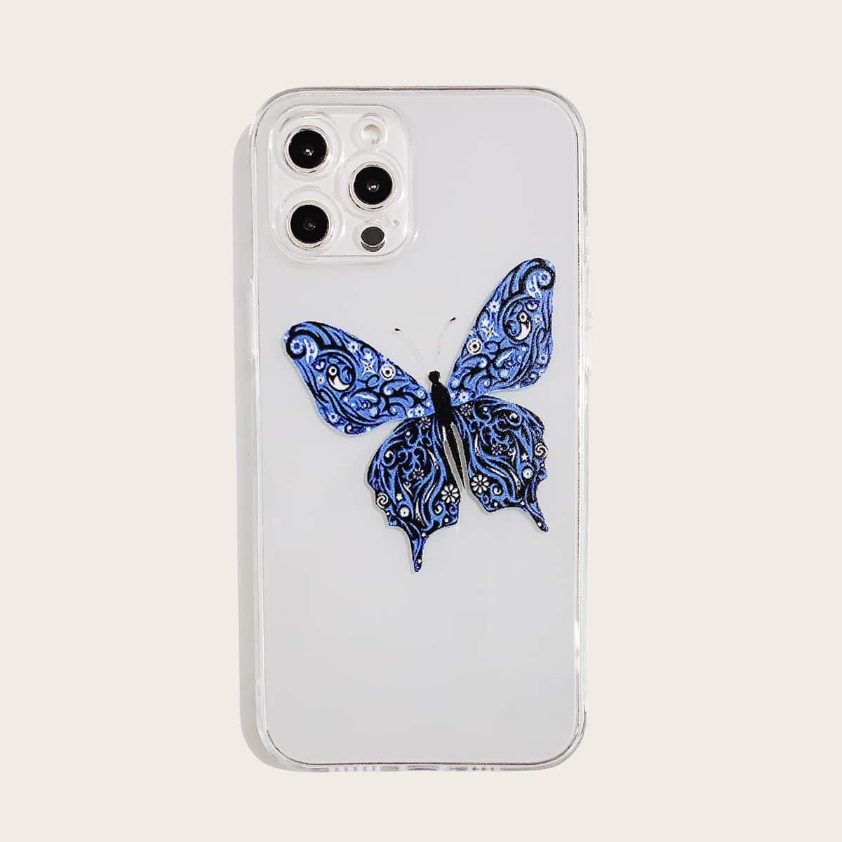 

Butterfly Print iPhone Case, Clear