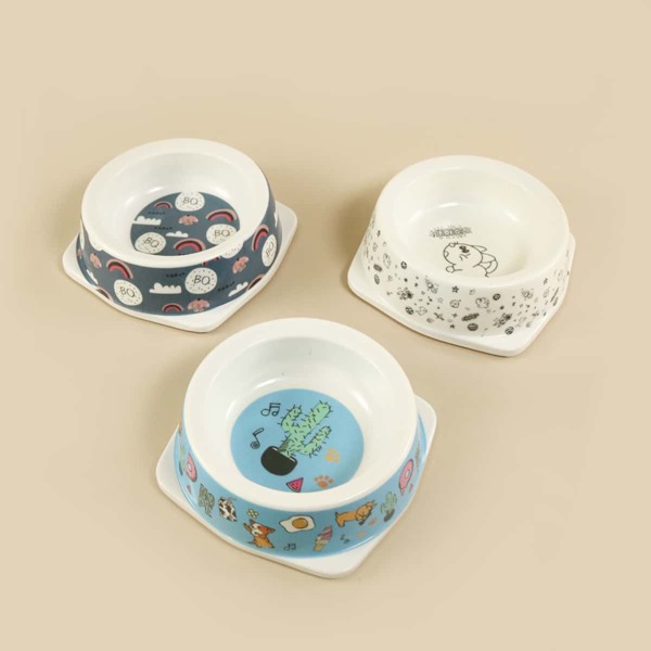 

1pc Random Cartoon Pet Bowl, Multicolor
