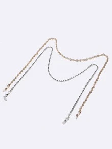 2入組人造珍珠裝飾眼鏡鏈 - 彩色 - 查看 2