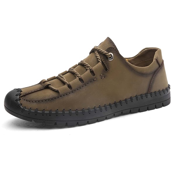

Men Lace-up Front Dress Shoes, Khaki
