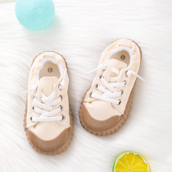 

Toddler Boys Lace-up Front Sneakers, Beige