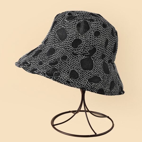 

Solid Lace Bucket Hat, Black
