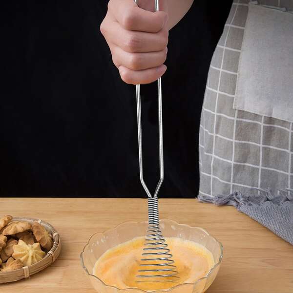 

1pc Stainless Steel Whisk, Silver