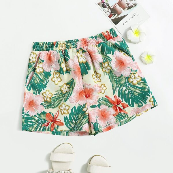 

Girls Tropical Print Shorts, Multicolor