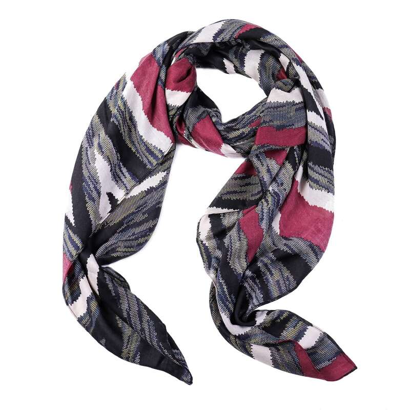 

Striped Pattern Scarf, Multicolor
