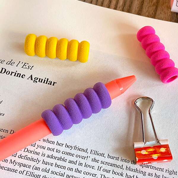 

5pcs Random Color Pencil Grip Corrector, Multicolor