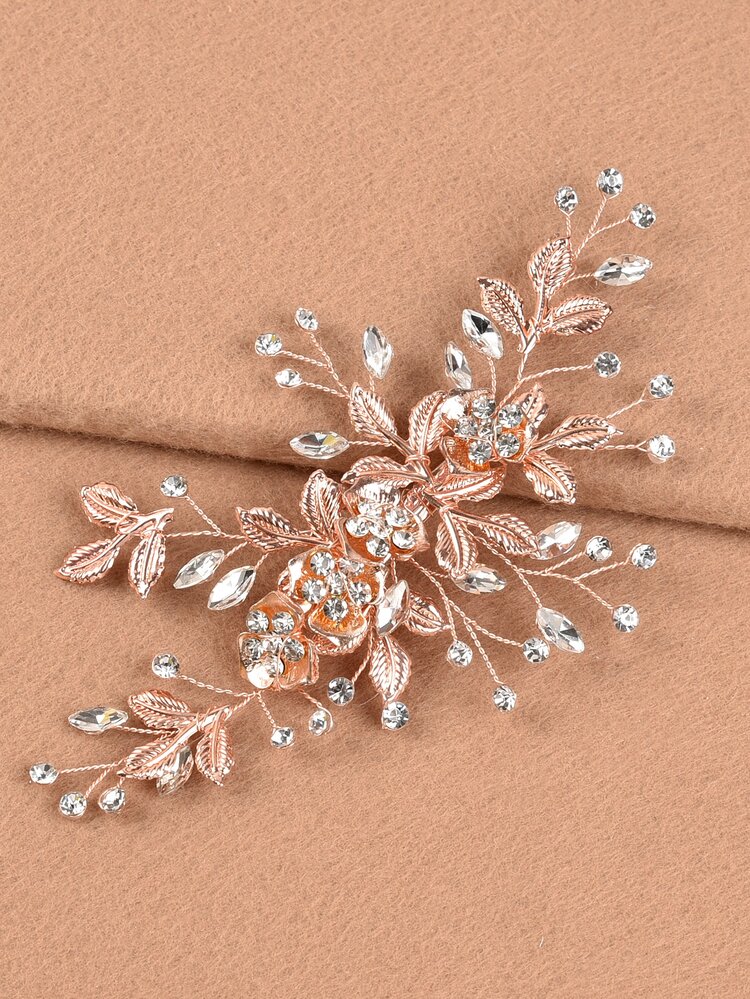 Accesorio de pelo con diamante de imitación - Dorado - Añade 1