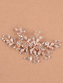 Rhinestone Decor Hair Accessory - Gold - View 2