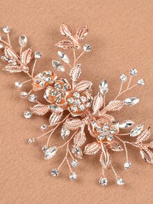 Rhinestone Decor Hair Accessory - Gold - View 4
