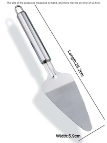 1 pieza Espátula de acero inoxidable pastel - Plateado - Ver 3