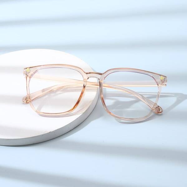 

Studded Decor Clear Frame Glasses
