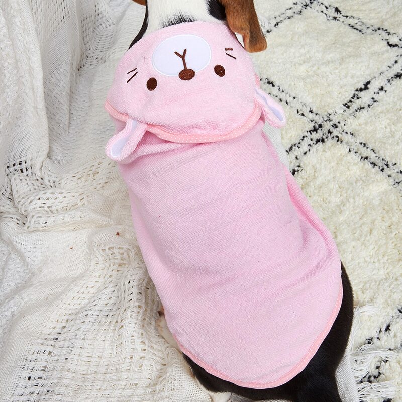 

Cartoon Pet Bathrobe, Baby pink