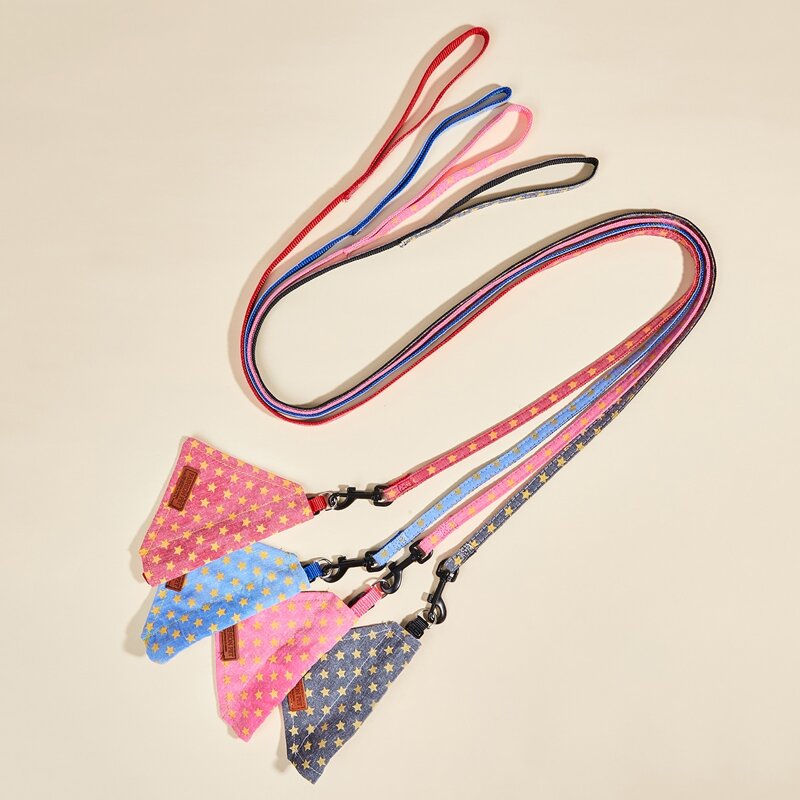 

1pc Random Pet Bibs & 1pc Pet Leash, Multicolor