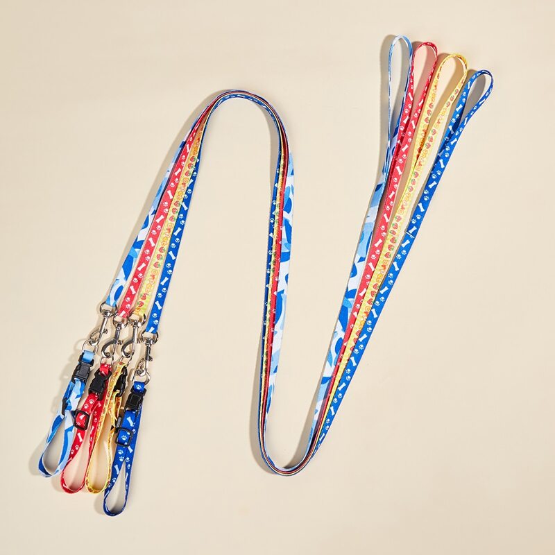 

1pc Random Color Block Pet Collar & 1pc Pet Leash, Multicolor