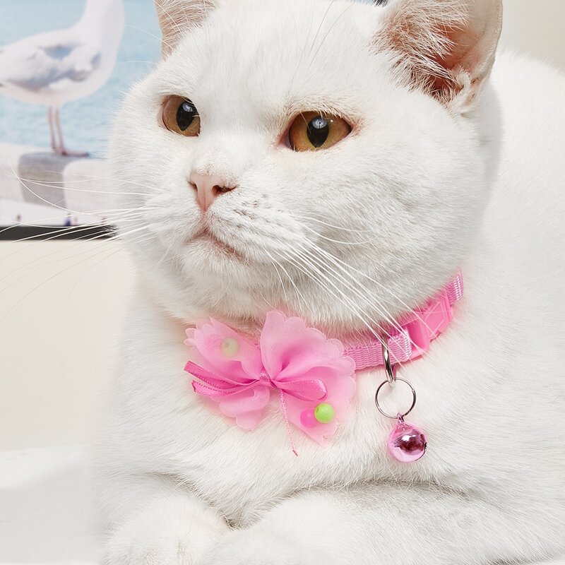 

Bow Decor Pet Collar, Pink