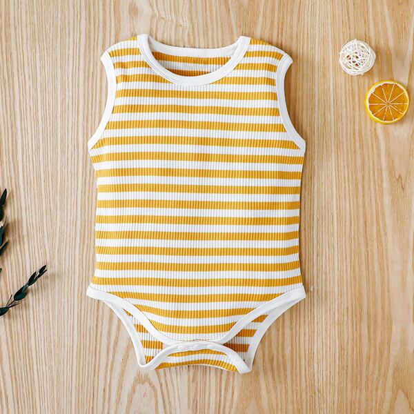 

Baby Unisex Striped Tank Bodysuit, Multicolor