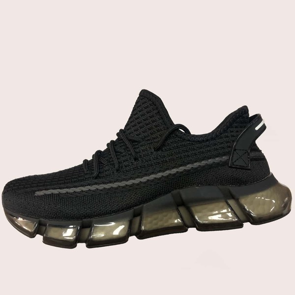 

Men Lace-up Decor Sneakers, Black